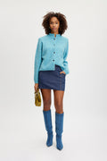 AlphaGZ Short Cardigan - Horizon Blue Melange