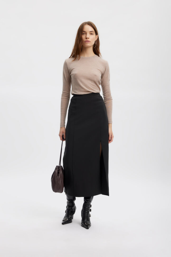 JoelleGZ HW Long Skirt - Black