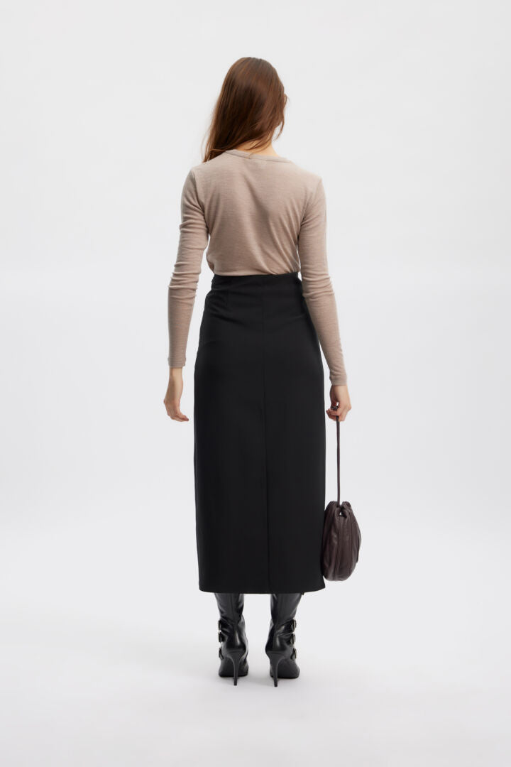 JoelleGZ HW Long Skirt - Black