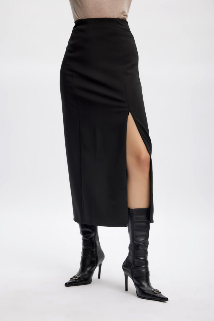 JoelleGZ HW Long Skirt - Black