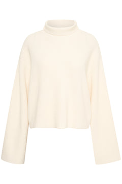 RisaneGZ High Neck Wool Pullover - Egret