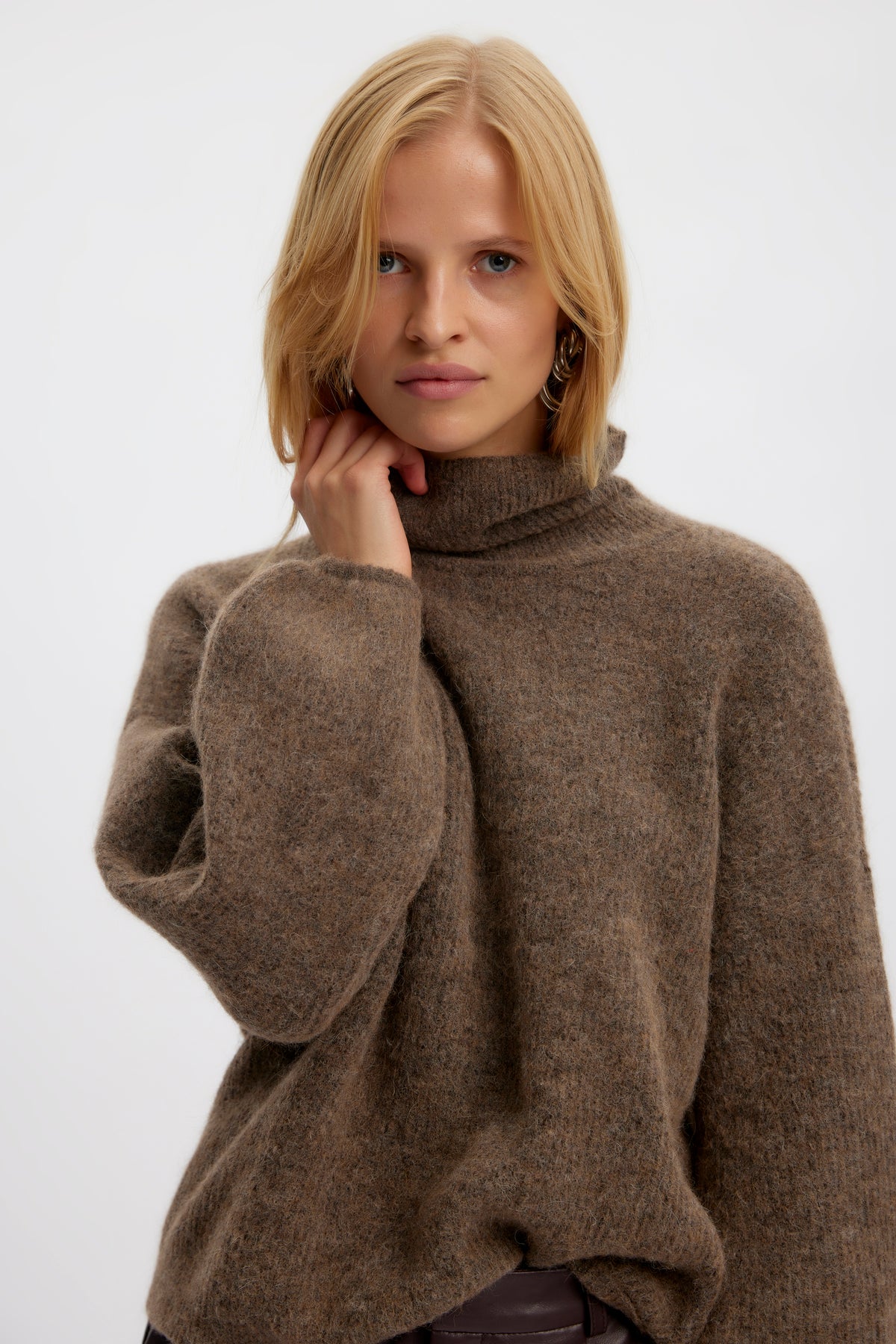 AlphaGZ LS Rollneck - Dark Sand Melange