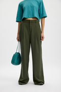 PaulaGZ MW Wide Pants - Beetle