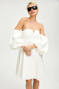 DaniGZ Off Shoulder Klänning - Egret