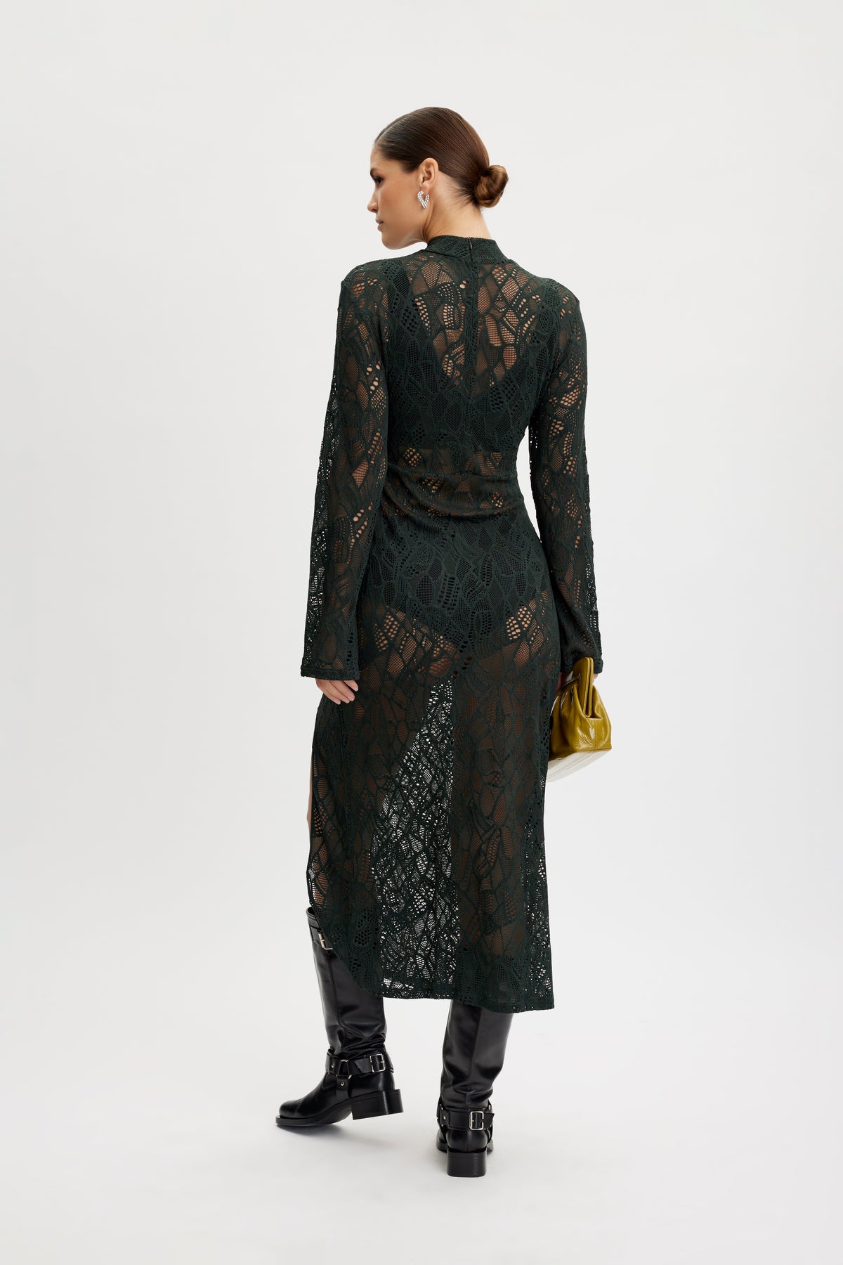 HilmaGZ Lace Midi Dress - Jet Set
