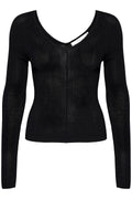 MonaGZ V-Neck Blouse - Black