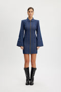 VloraGZ Short Dress - Dark Blue Denim