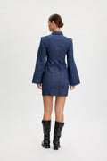 VloraGZ Short Dress - Dark Blue Denim
