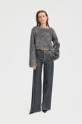 MattianiGZ Cropped Pullover - Gun Metal