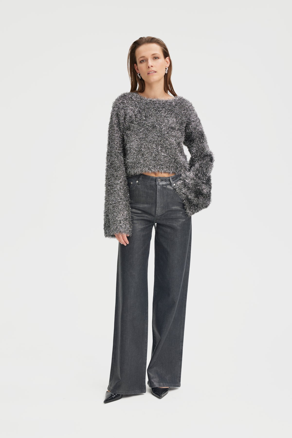 MattianiGZ Cropped Pullover - Gun Metal