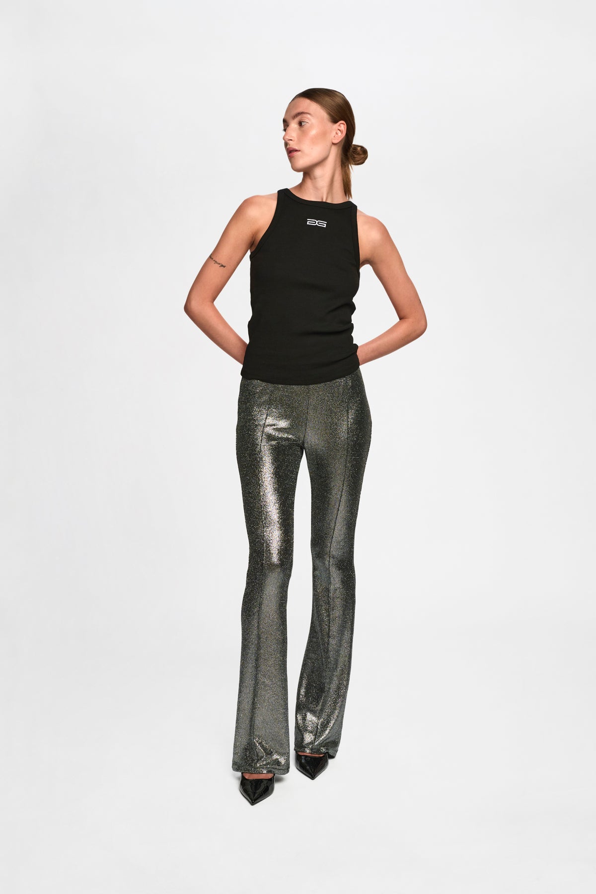 EiraGZ HW Flared Legging - Silver Structure