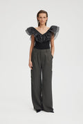MistGZ Sl Frill Top - Black