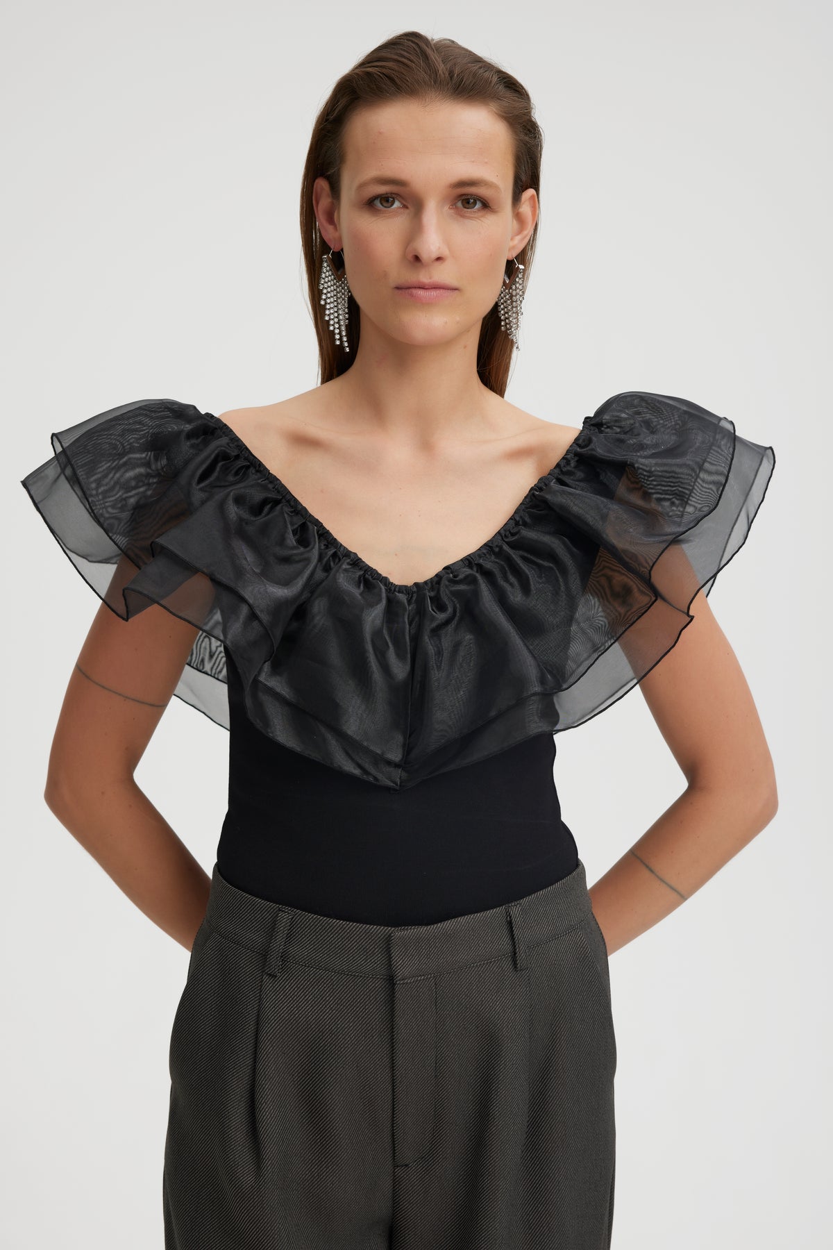 MistGZ Sl Frill Top - Black