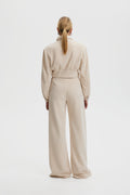 ElnoraGZ HW Pants - Off White Structure