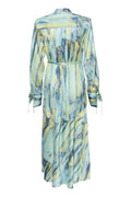 WaleryGZ P Wrap Dress - Green Aqua Art