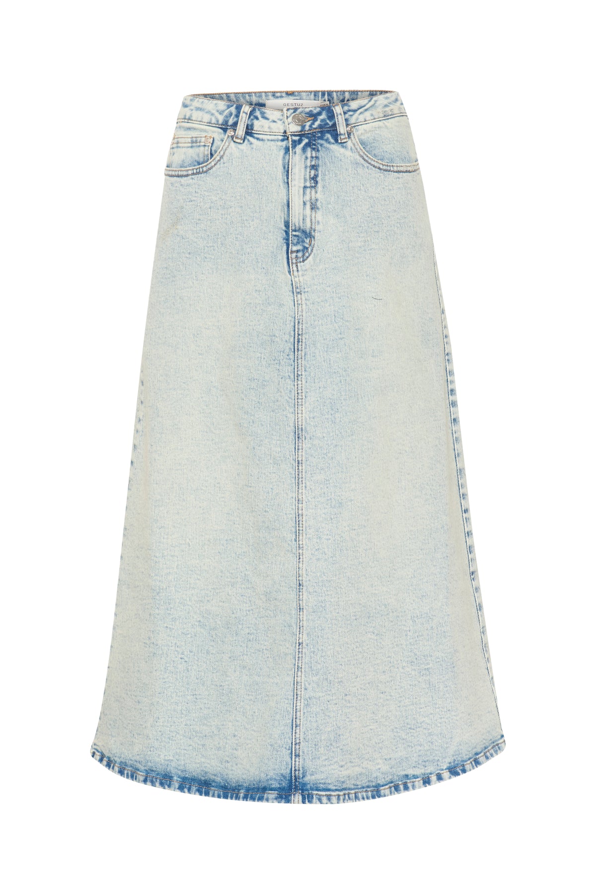 Gestuz ManulaGZ HW Midikjol - Light Blue Acid Wash