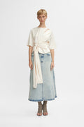 Gestuz ManulaGZ HW Midikjol - Light Blue Acid Wash