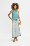 Gestuz ManulaGZ HW Midikjol - Light Blue Acid Wash