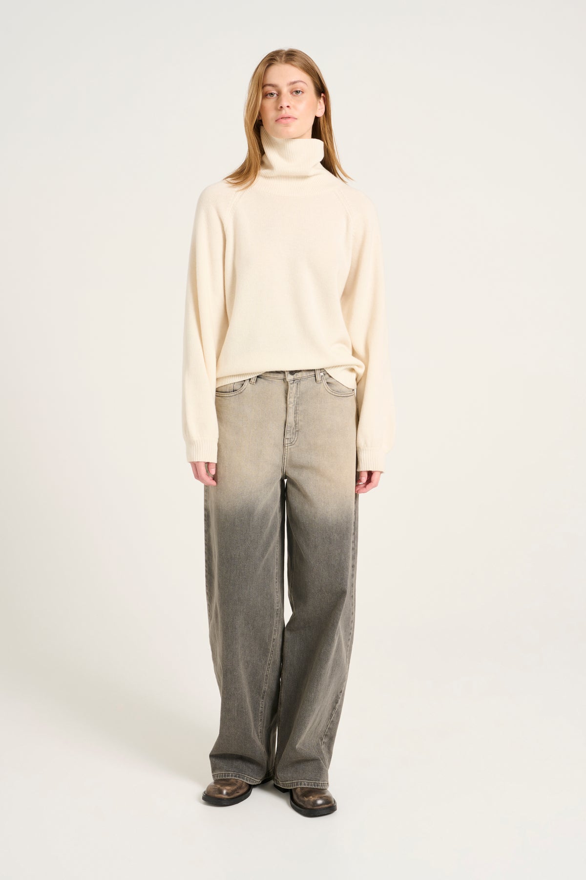 Manzigz Wool Rollneck - Egret