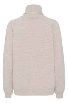 Manzigz Wool Rollneck - String Melange