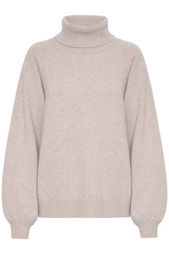 Manzigz Wool Rollneck - String Melange