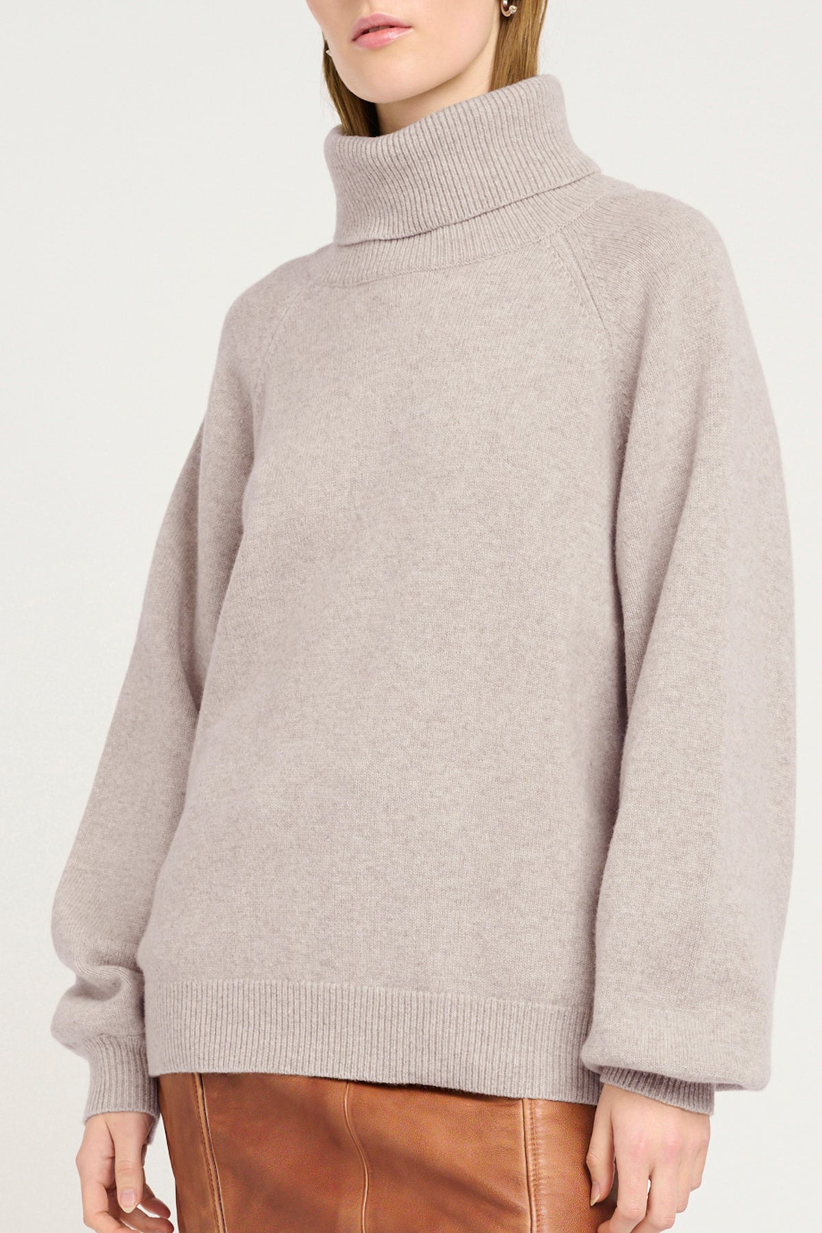 Manzigz Wool Rollneck - String Melange