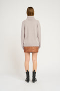Manzigz Wool Rollneck - String Melange