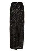 Gliragz Hw Long Skirt - Black Sequins