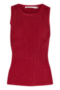 Silvigz Rib Sl Top - Feisty Red Metallic