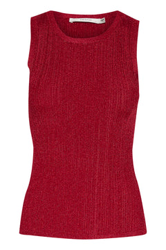 Silvigz Rib Sl Top - Feisty Red Metallic