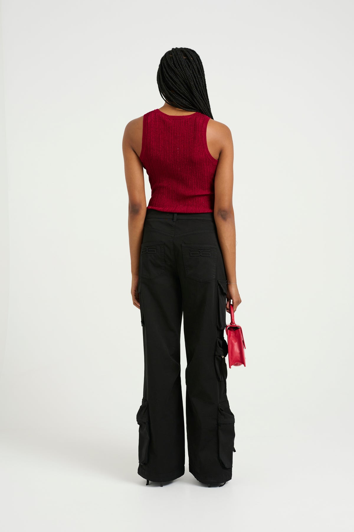 Silvigz Rib Sl Top - Feisty Red Metallic