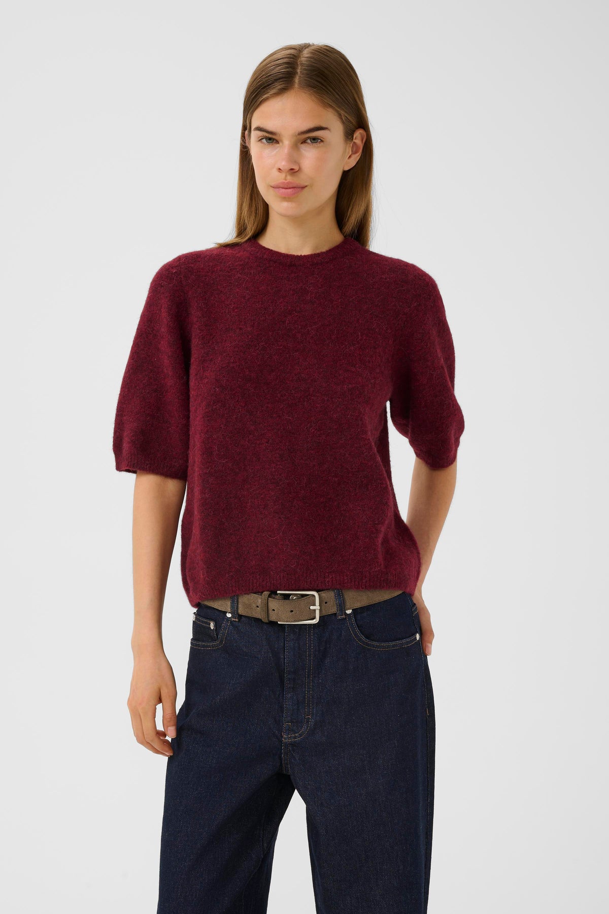 Gestuz Gzalpha SS Tee - Blood Red Mélange