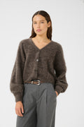 Gzdebbie V Cardigan - Chestnut Melange