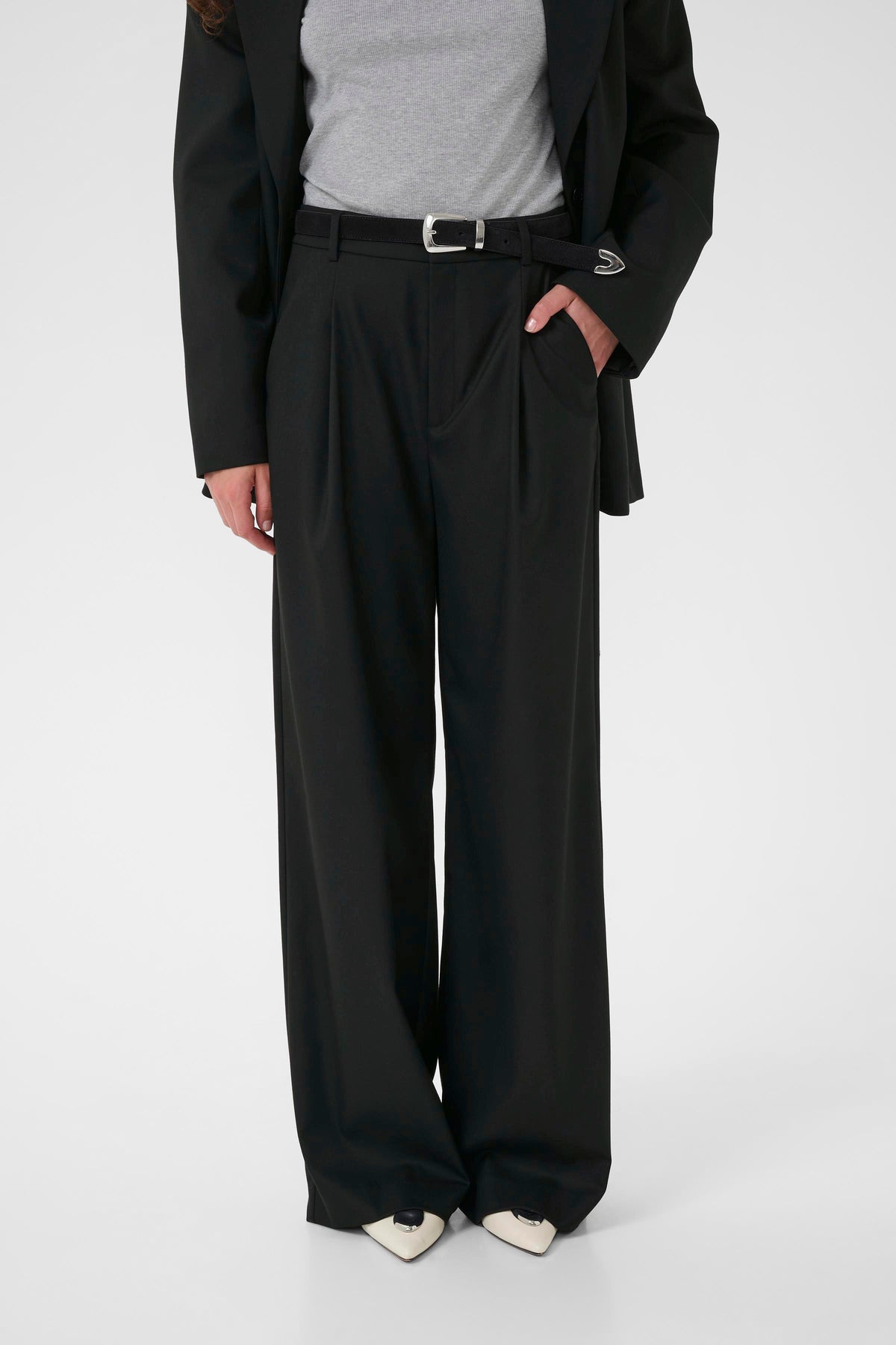 Gzpaula Mw Wide Pants - Svart