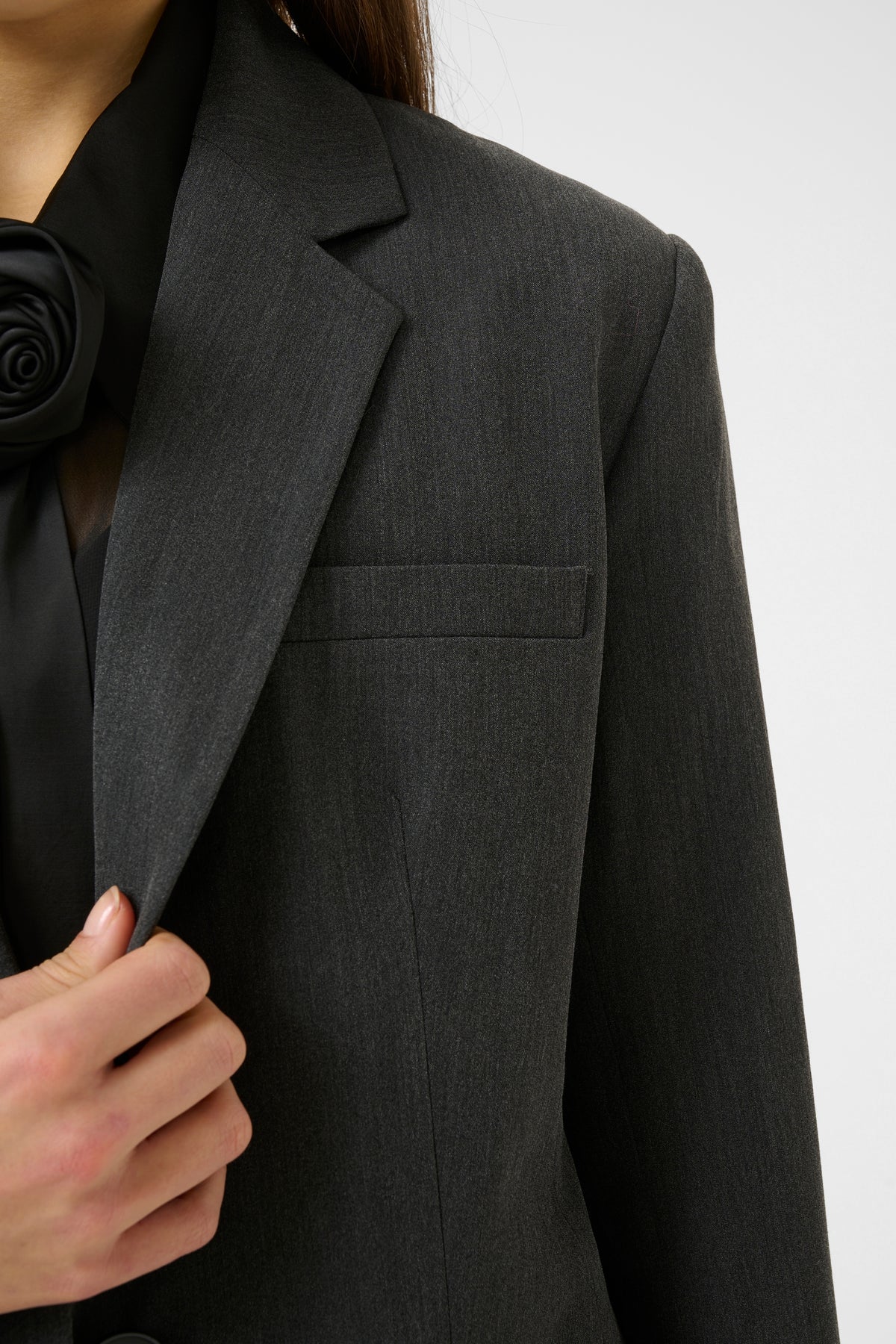 Gzerle Blazer - Dark Grey Melange