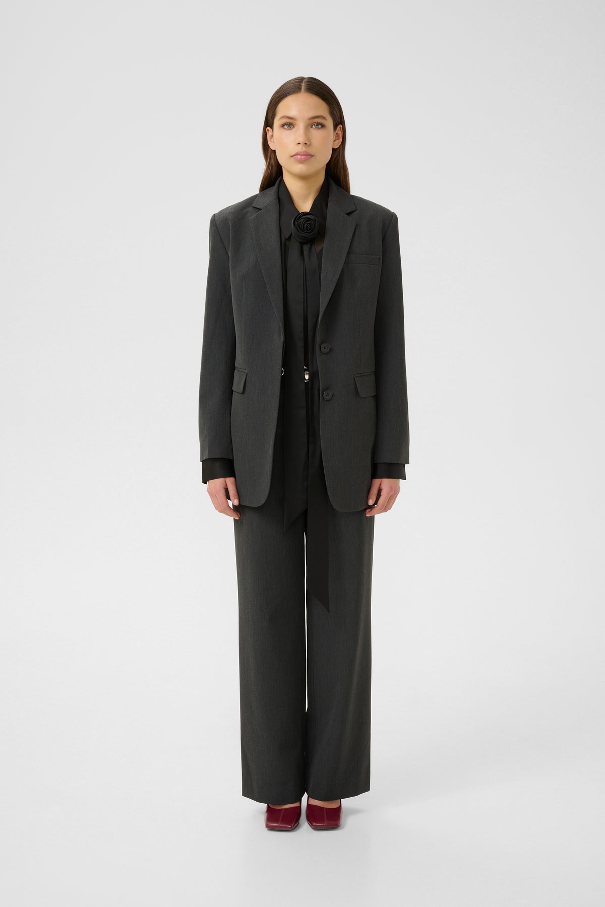 Gzerle Blazer - Dark Grey Melange
