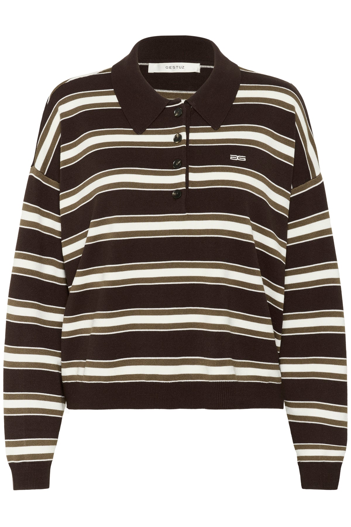Gestuz Gzpaige Polo Pullover - Molé/Dark Beech/Egret
