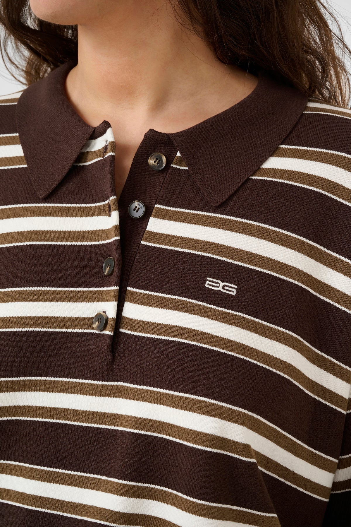 Gestuz Gzpaige Polo Pullover - Molé/Dark Beech/Egret