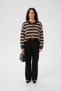 Gestuz Gzpaige Polo Pullover - Molé/Dark Beech/Egret