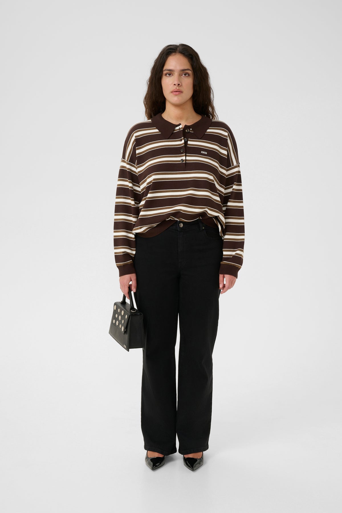 Gestuz Gzpaige Polo Pullover - Molé/Dark Beech/Egret