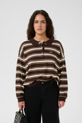 Gestuz Gzpaige Polo Pullover - Molé/Dark Beech/Egret