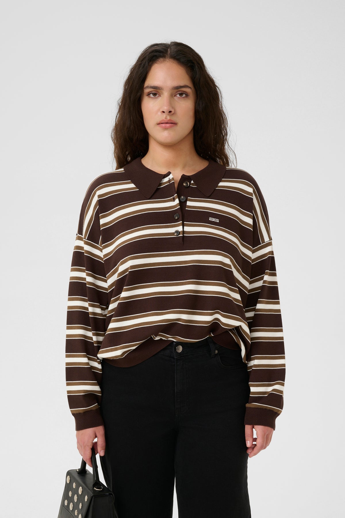 Gestuz Gzpaige Polo Pullover - Molé/Dark Beech/Egret