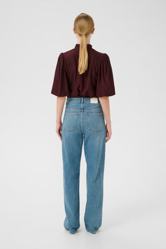 Gzrifa Button Balloon Top - Aronia