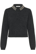 Gzmanzi Deco Polo Pullover - Deep Graphite Melange
