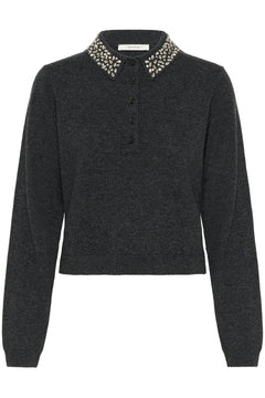 Gzmanzi Deco Polo Pullover - Deep Graphite Melange