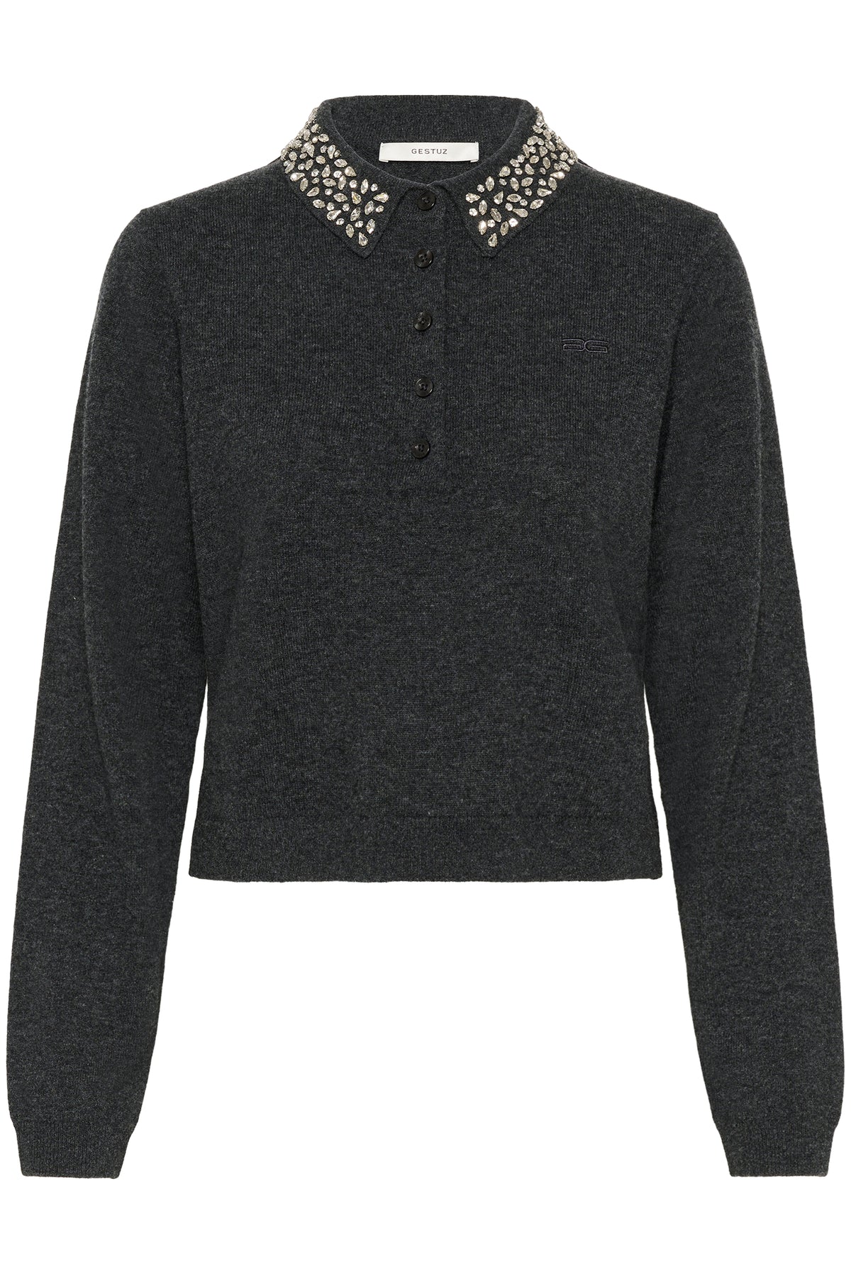 Gzmanzi Deco Polo Pullover - Deep Graphite Melange