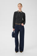 Gzmanzi Deco Polo Pullover - Deep Graphite Melange