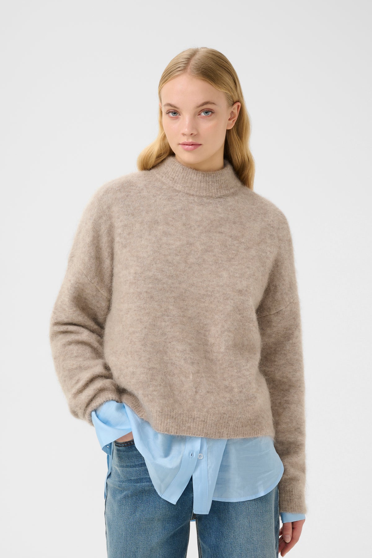 Gzdebbie Pullover - Warm Sand Melange