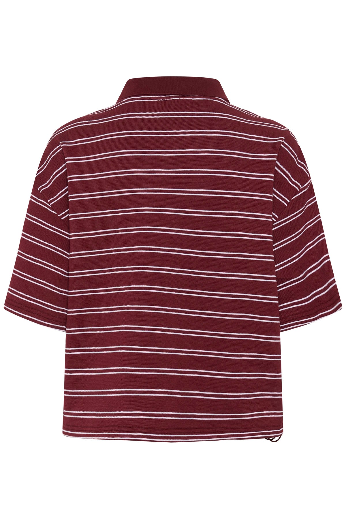 Gzpilova Polo Tee - Cabernet Striped