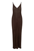 Gzsilvi Singlet Dress - Deep Brown Metallic